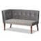 Baxton Studio Dining Nook, 47.25 W, 27.75 H, Wood, Grey/Walnut Brown 214-11698-11699-9305-ZORO - alternate 3